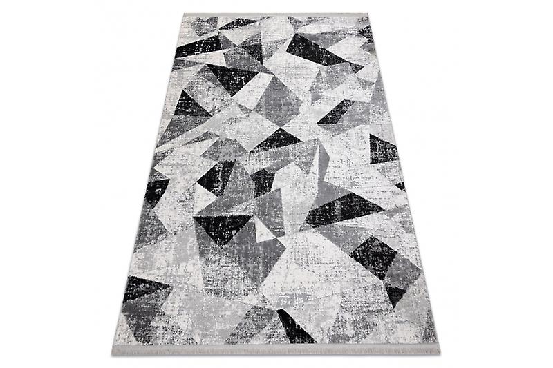 Modern carpet TULS structural, fringe 51211 Geometric anthracite