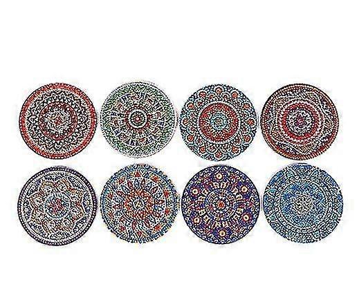 8 قطع الماس اللوحة الوقايات مع حامل ، دي ماندالا الوقايات الماس مجموعات اللوحة للمبتدئين الكبار