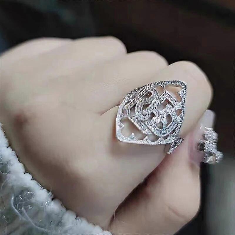 شخصية فاخرة تايلور رسائل حمراء كامل كريستال حجر خاتم للجنسين خواتم قابلة للتعديل اكسسوارات هدايا مجوهرات هدية عيد الحب