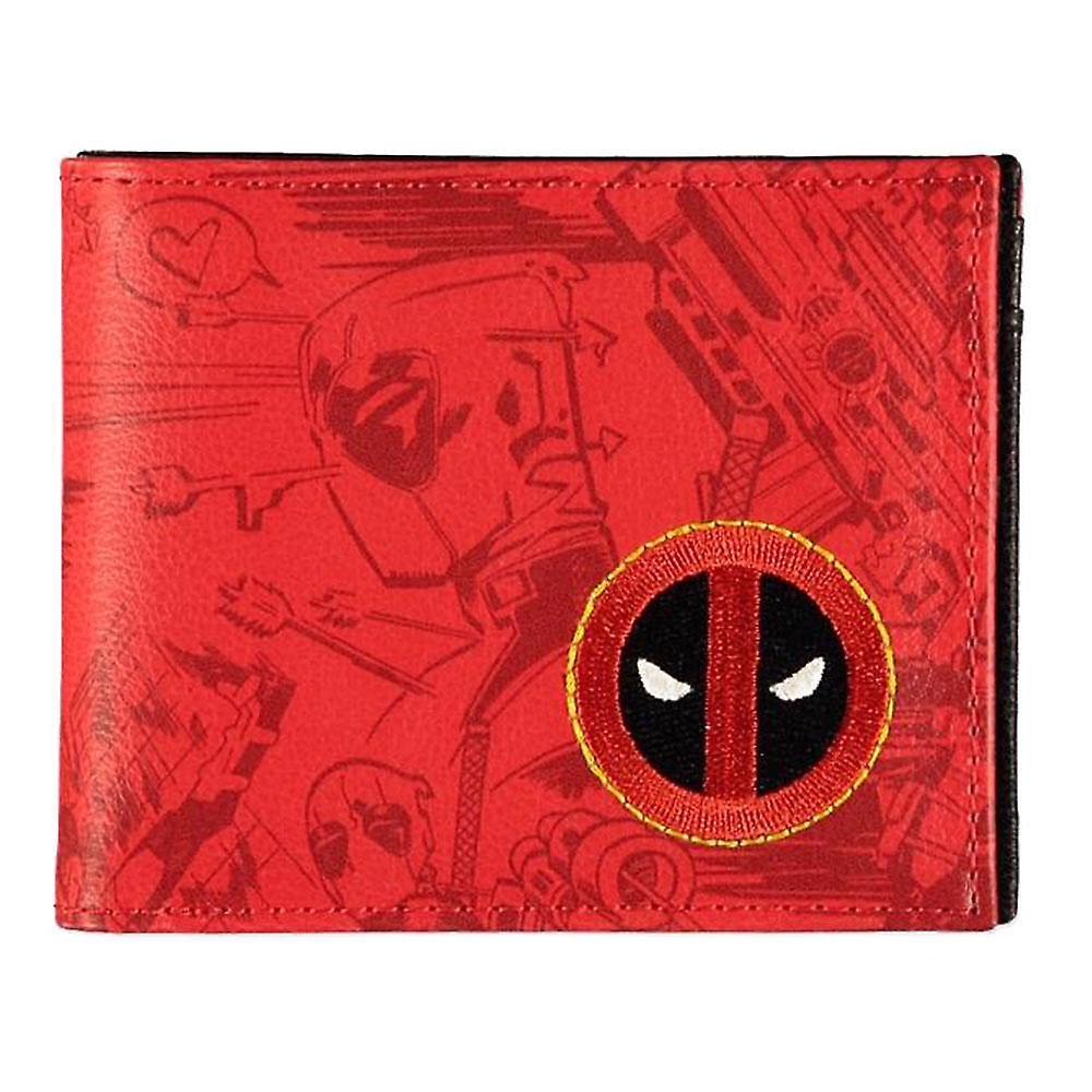Marvel Comics Deadpool Logo with Grafitti All-over Print Bi-fold Wallet