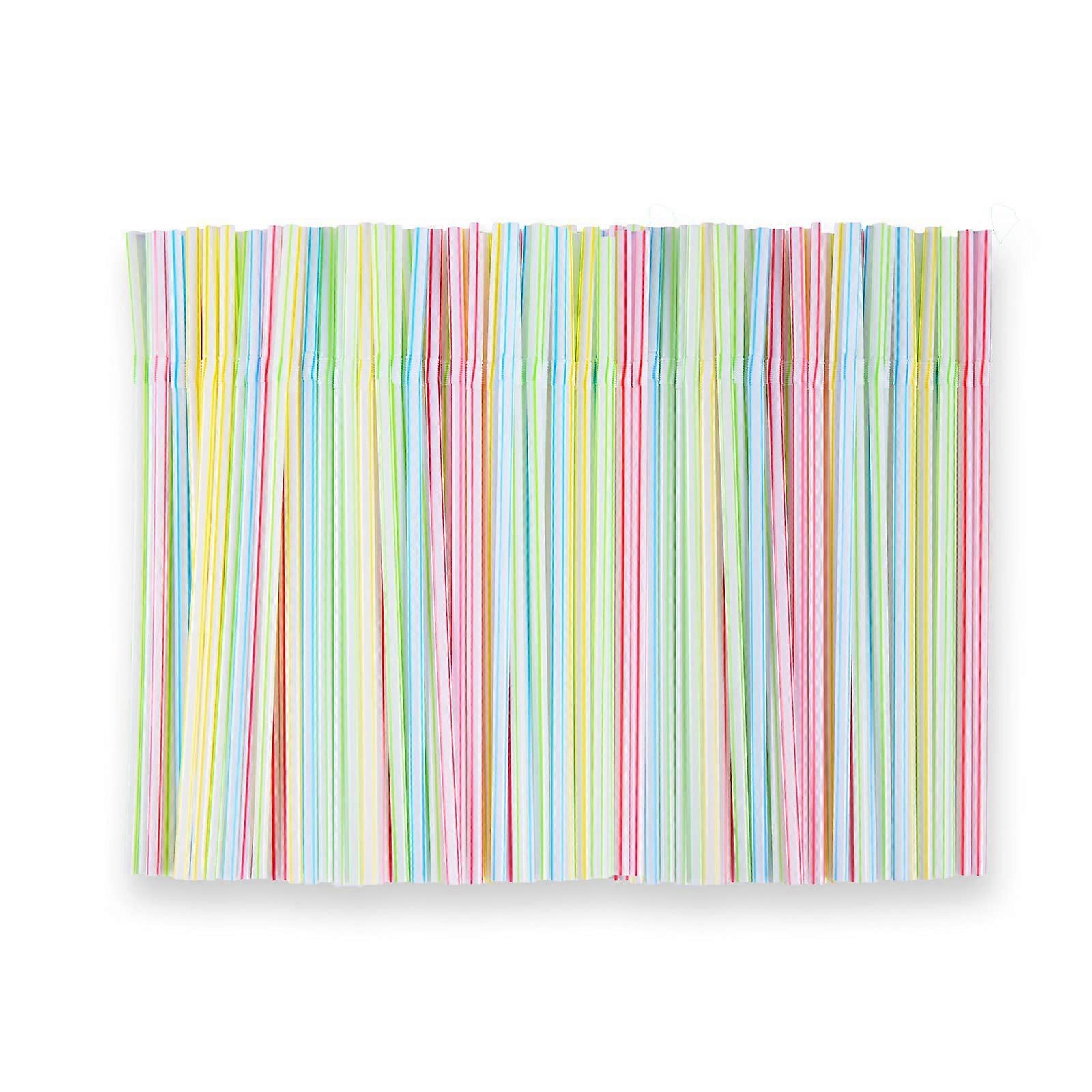 100pcs Drinking Straws Flexible Reusable Straws Bendable Drinking Straws Suitable for Various Drinks, Juice, Milk, Tea, Cocktails, Parties Daily Use