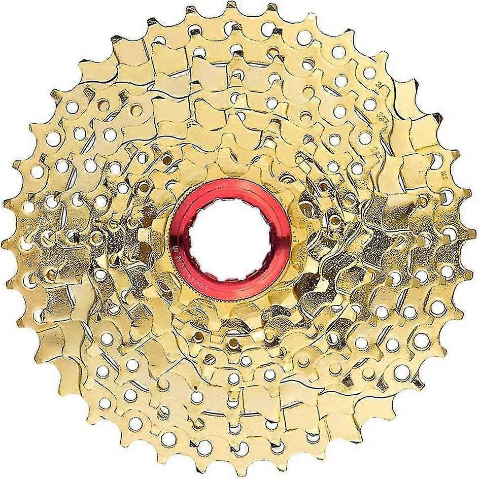 Mtb Freewheel Bicycle Cassette 9-speed 11-36t Wide Ratio Bike Sprocket Part Accessary (golden) (1pc)