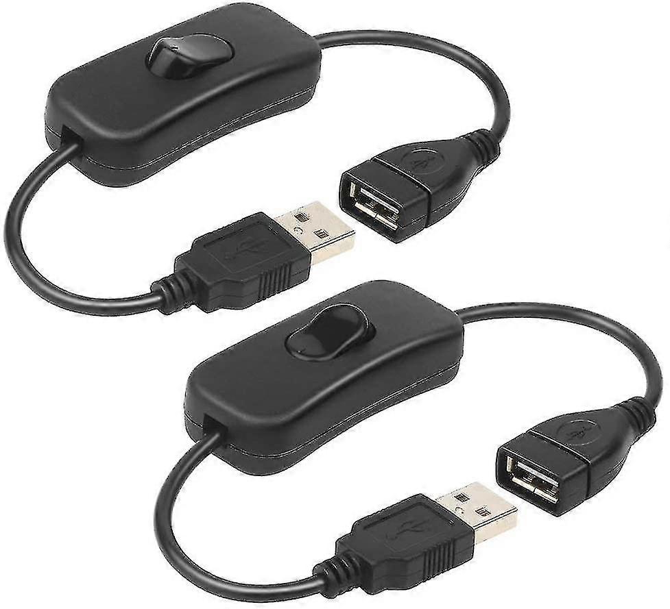2pcs Usb Switch Cable(0.3m), Usb On/off Switch, Usb Cable With Switch, Usb Extension