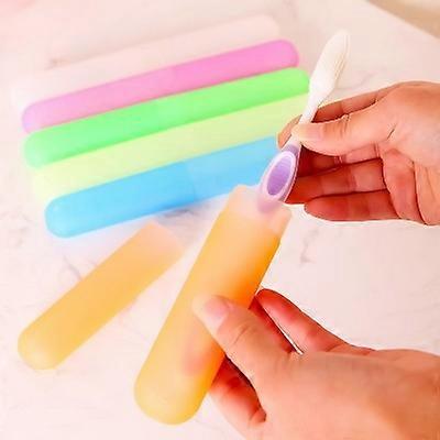 7pcs Toothbrush Case Travel Cover Plastic Holder