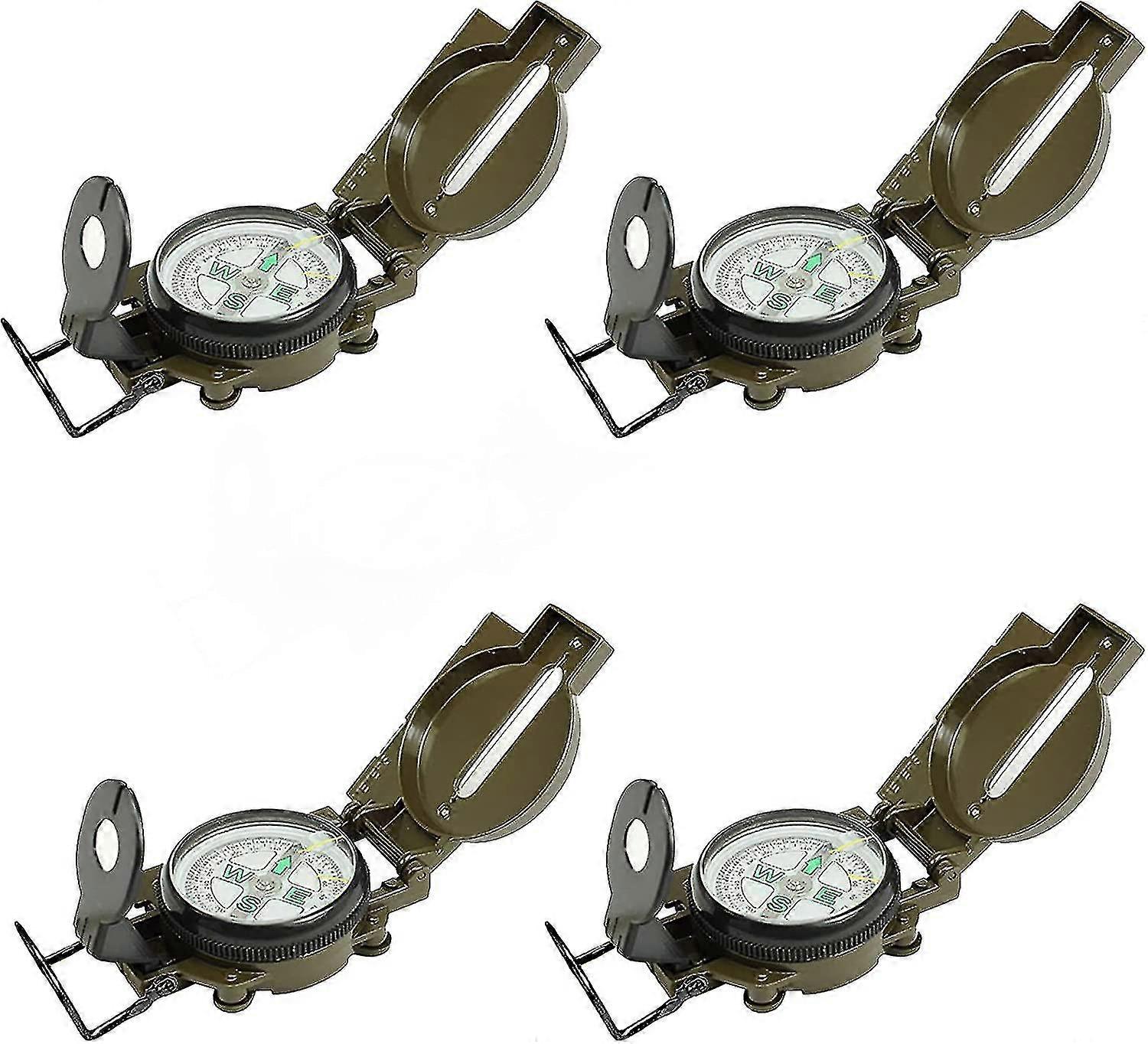 Handheld Waterproof Multifunction Compass For Mountaineering, Camping - Green