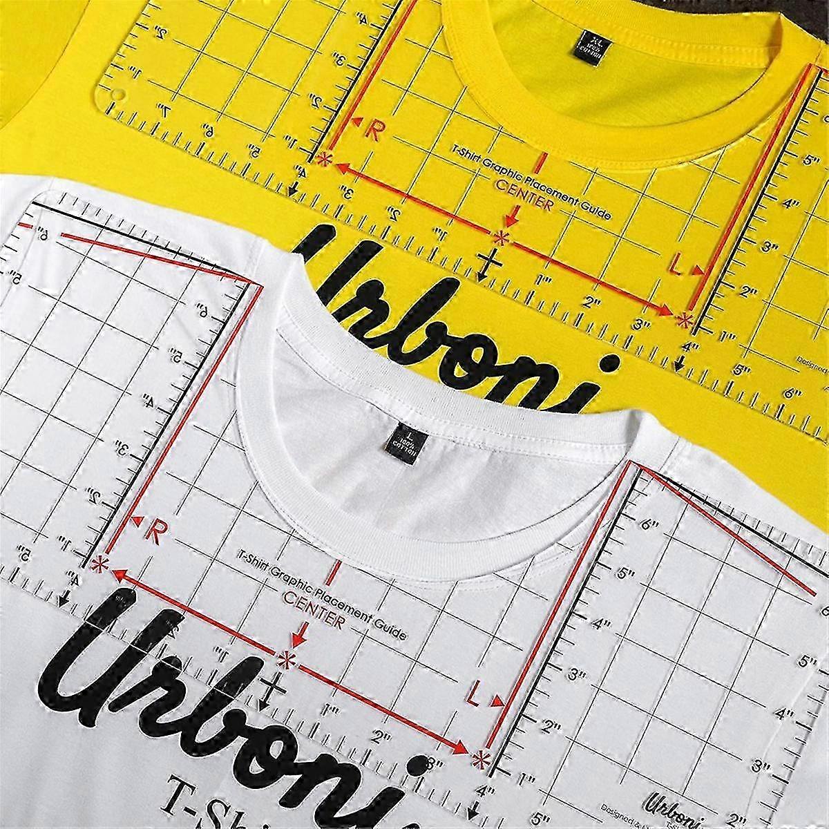 T-Shirt Ruler Guide for Vinyl Alignment and Centering , T-Shirt Ruler Alignment Tool Neckline Measu