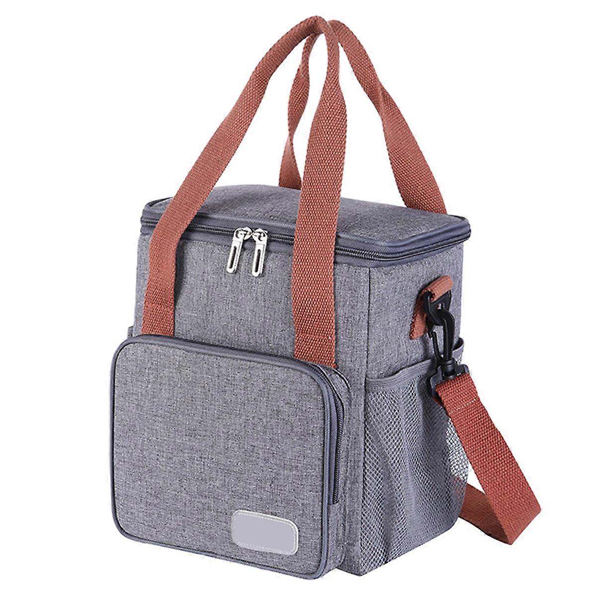 Reusable Lunch Box for Work Picnic Beach, Leakproof Cooler Bag with Adjustable Shoulder Strap