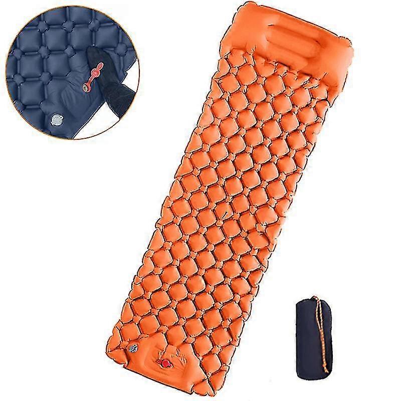 Camping Sleeping Pad With Built-in Pump, Inflatable Sleeping Mat With Pillow Compact Ultralight Waterproof Camping Air Mattress For Backpacking, Hikin