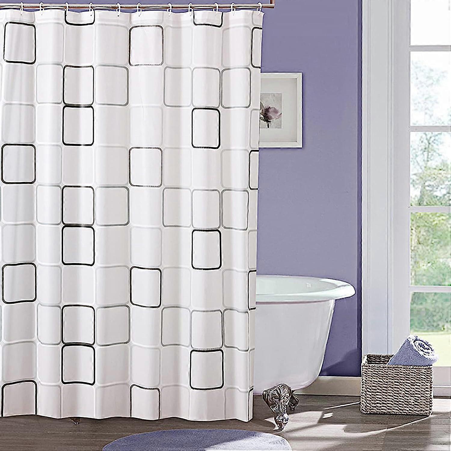 Anti-mold shower curtain 180x200 cm, washable thick PEVA fabric shower ...