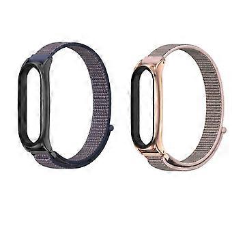 Armbånd Til Xiaomi Mi Band 6/5/4/3, Xiaomi Erstatning Armbånd Elastisk Strikket Nylon Klokkerem Vevd Rustfritt Stål For Xiaomi Tilbehør