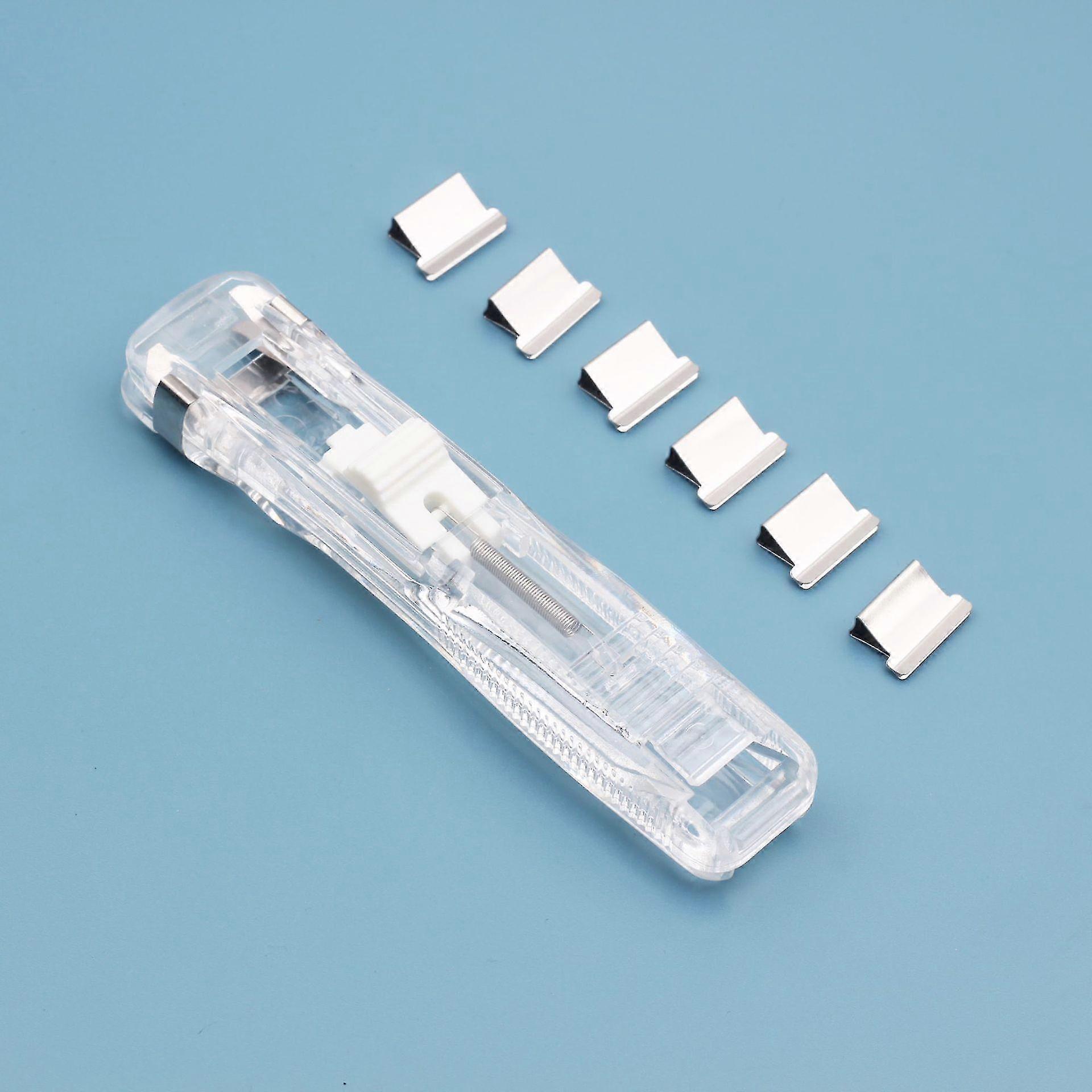 1 Set Of Refill Clips Stapler Refillable Paper Stapler With Clip Dispensers File Stapler Office Supplies
