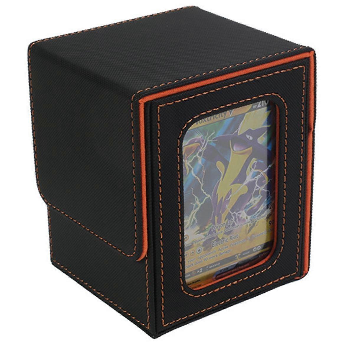 100+ Game Card Box Card Storage Box Portable Packaging Box -Black & Orange