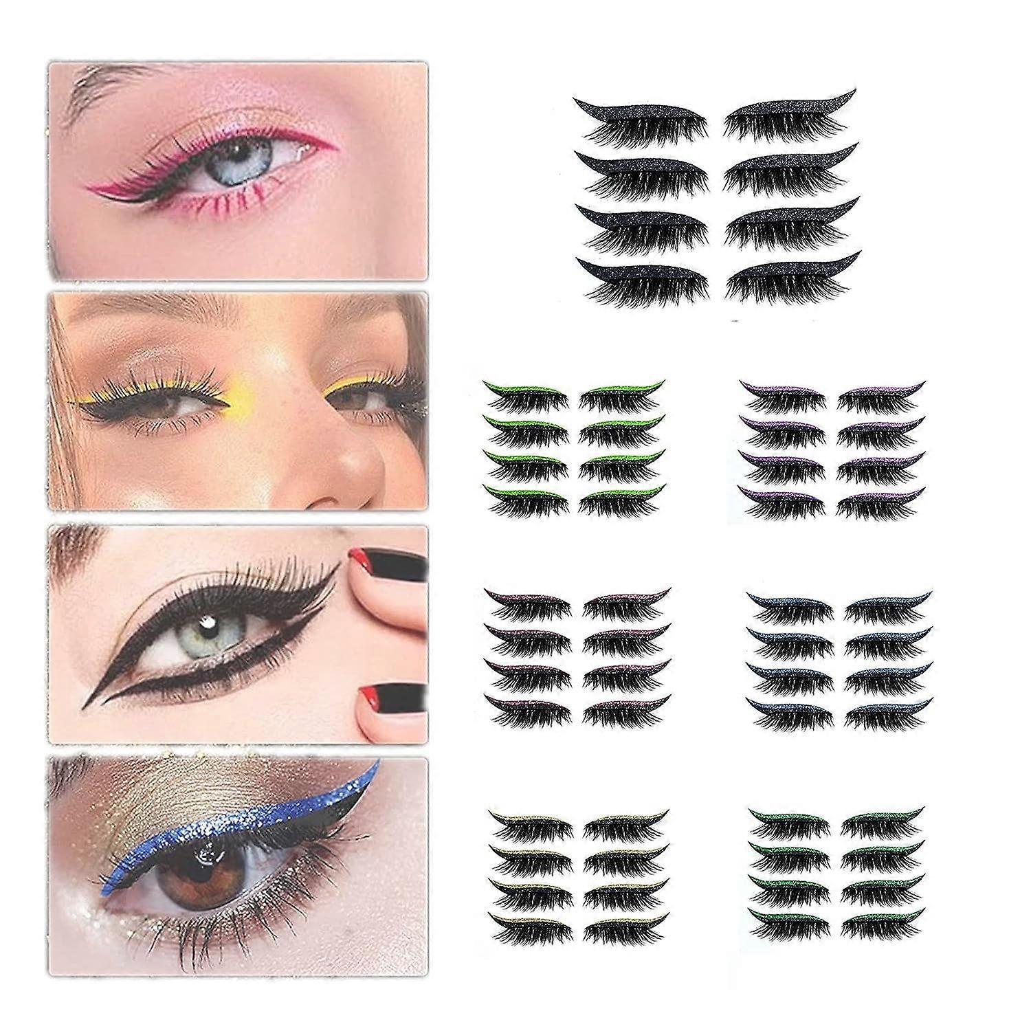 Eyelashes Eyeliner Stickers Glue-free Self-adhesive Jelly Strip Curling False Eyelashes