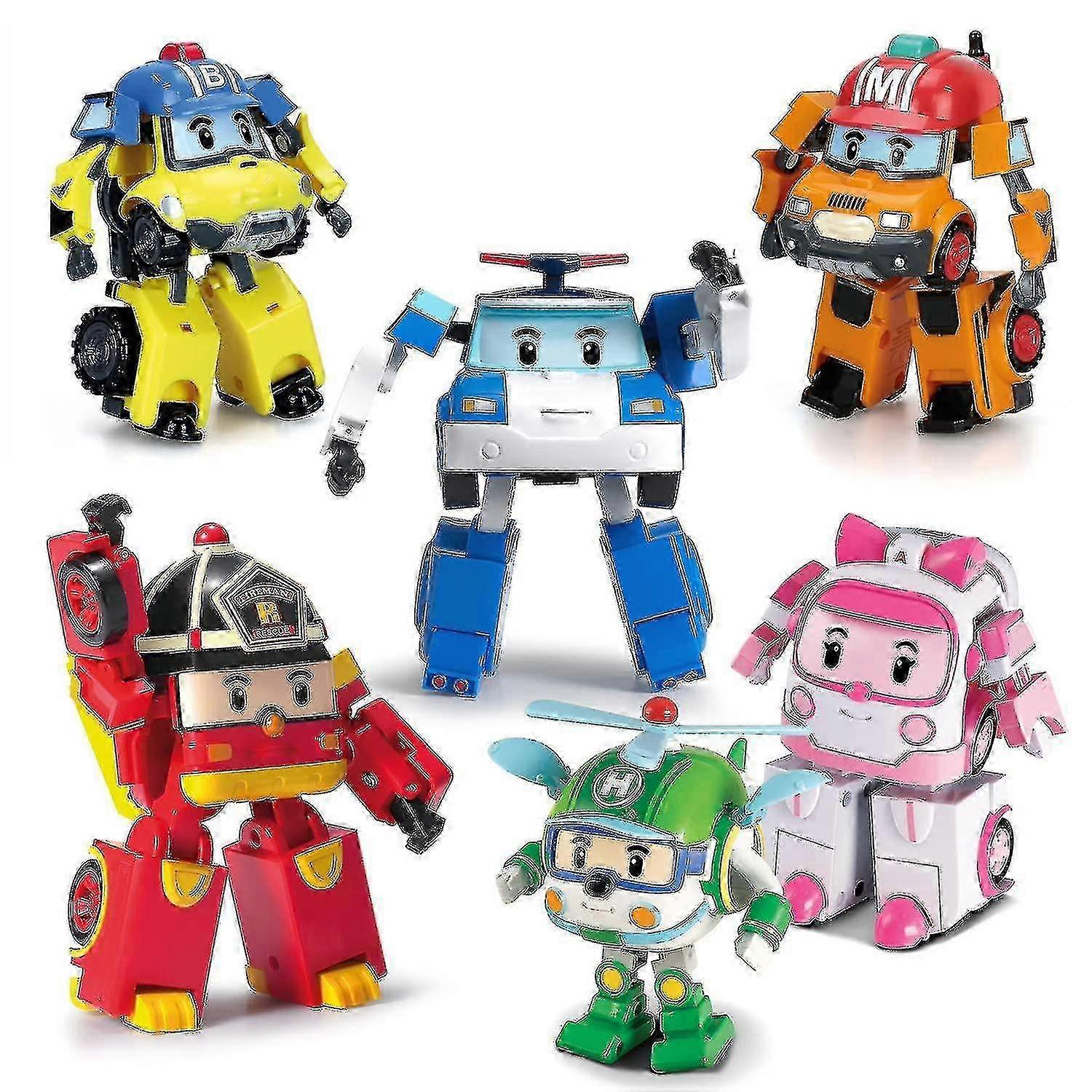 Robocar Poli Transformační Robot, 4" Transformovatelný Akční Hračka Figurka Vozidla Sváteční Hračky Dárek