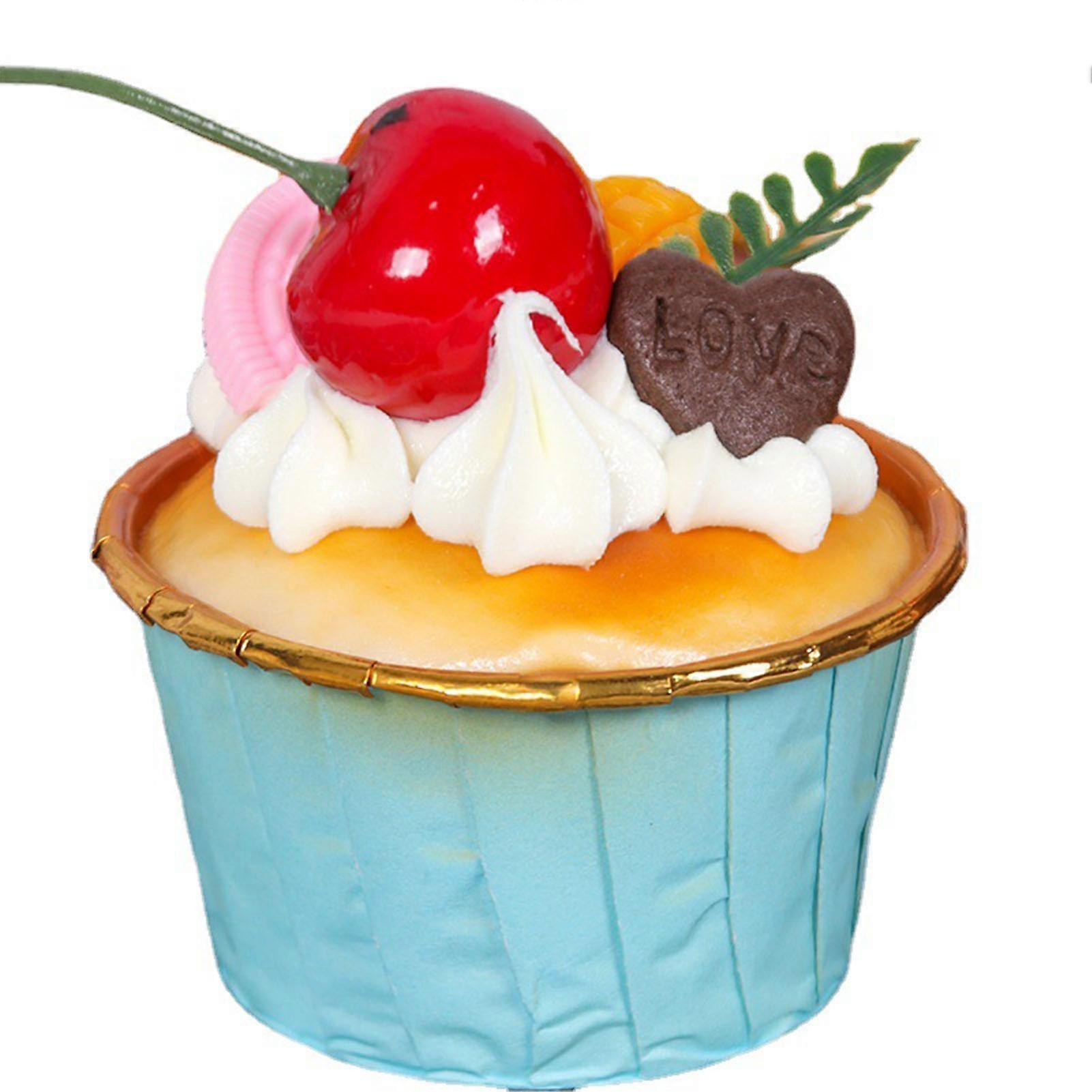 Fake Cupcake Decorative Simulation Model 6Pcs for Display Kitchen Decoration Photography Props