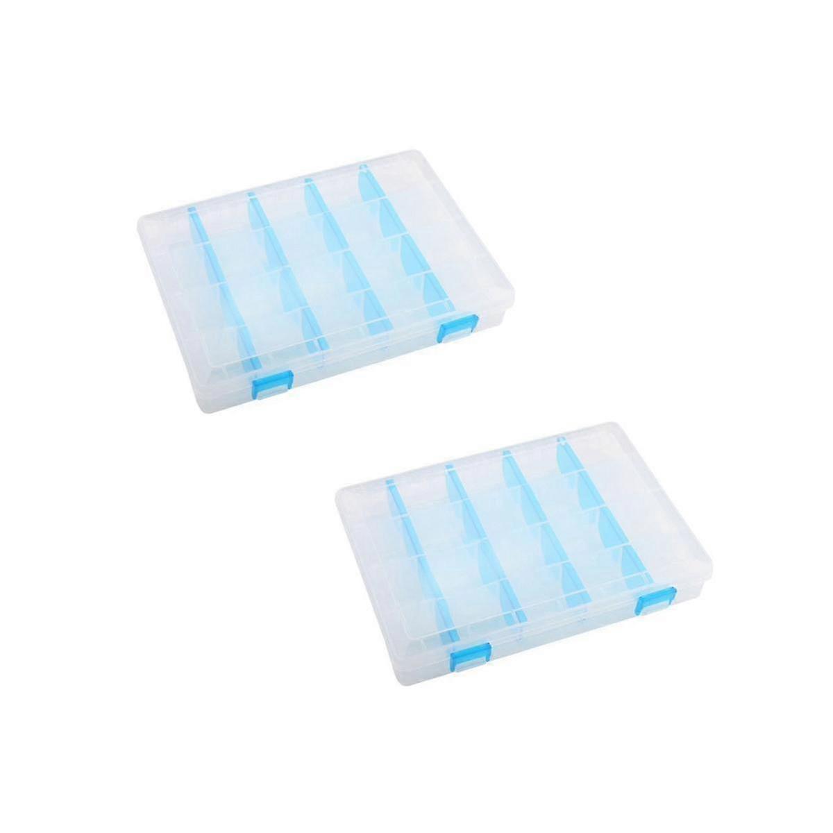 Tackle Box Snackle Box Container Bead Organizer Compartment Organizer Box Storage Box With Blue Dividers Tackle Tray