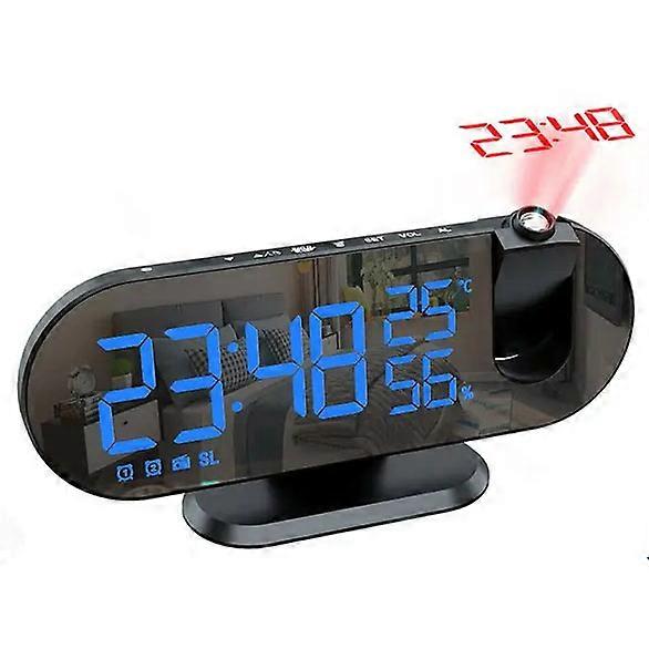 LED Projection Digital Alarm Clocks For Bedroom With Timer FM Radio Mute Clock