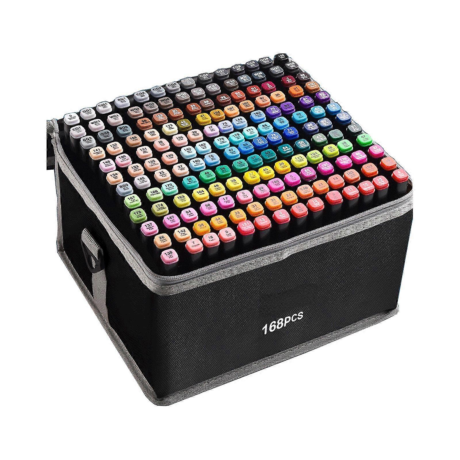 24-120 Color Double Headed Art Marker Pen Set For Draw Sketching Oily Based Markers Graffiti School Art Supplies Stationery-yky