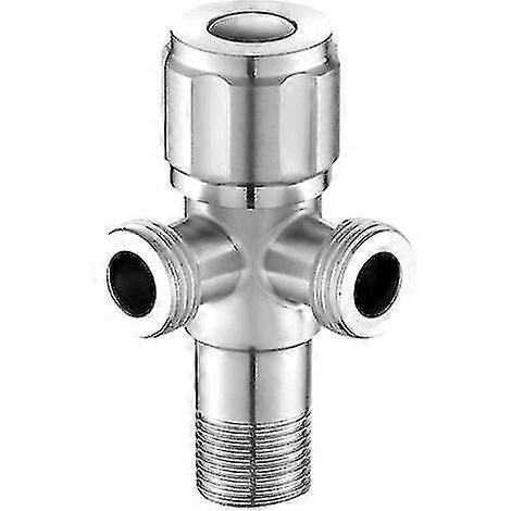 Stainless steel angle valve double angle valve diverter valve double angle valve connection three way angle valve shower adapter diverter valve, 3 way