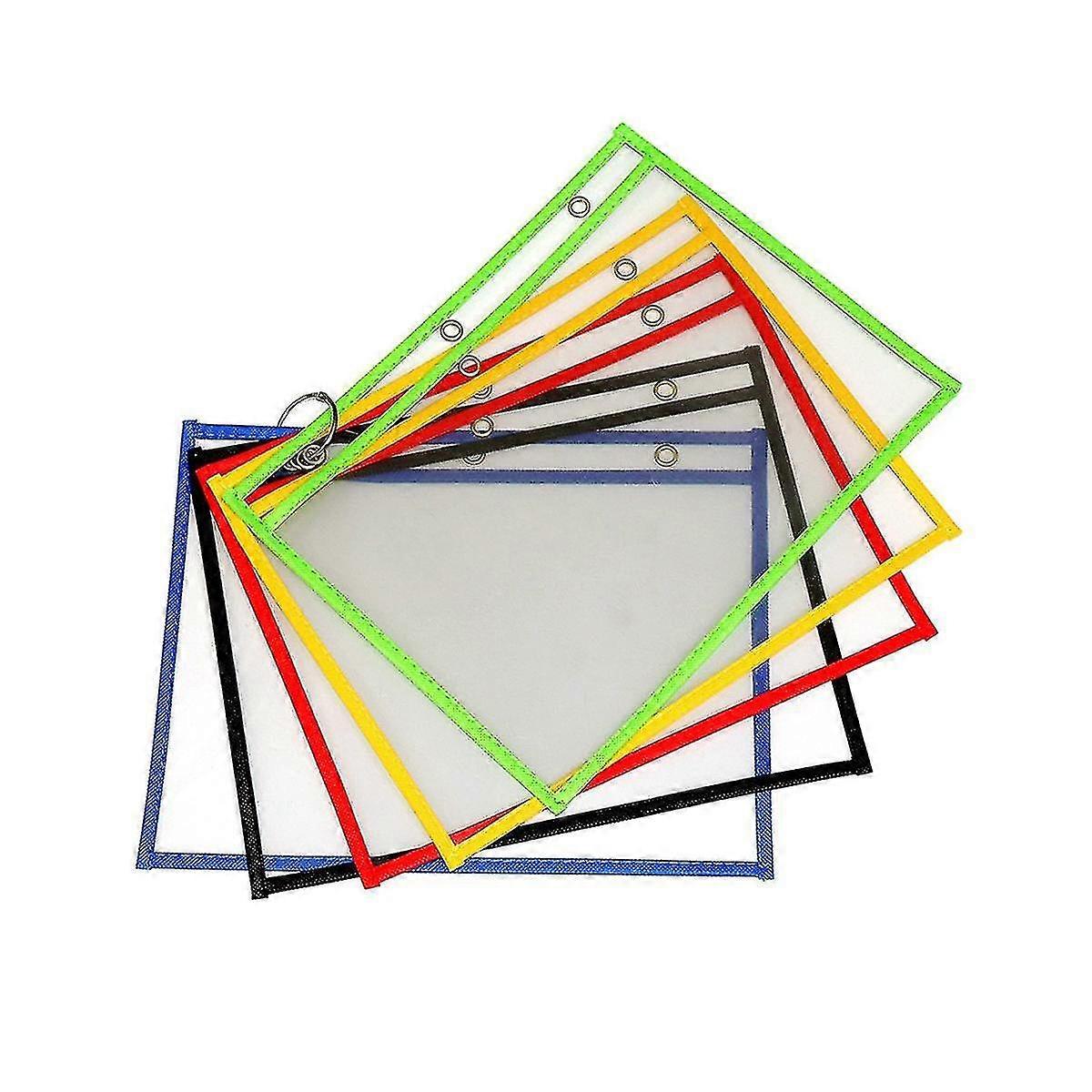10 قطع حقيبة ملف محو جافة ، لوازم مدرسية ، حقيبة محو جافة ذات 3 فتحات قابلة للفتح الجانبي ، وسائل تعليمية ، Reusab-ZZY