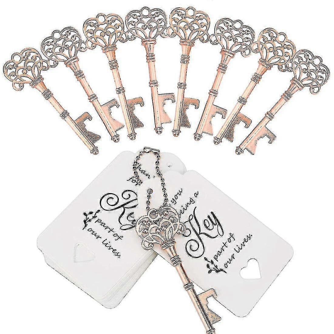 60set Key Bottle Opener With Card And Chains Compatible With Wedding/christmas