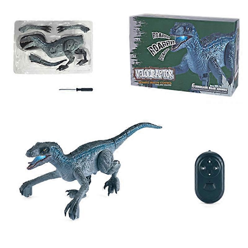 unbrand Funny Remote Control Realistic Dnosaur for Fun Relieve Stress Kids Gift Blue
