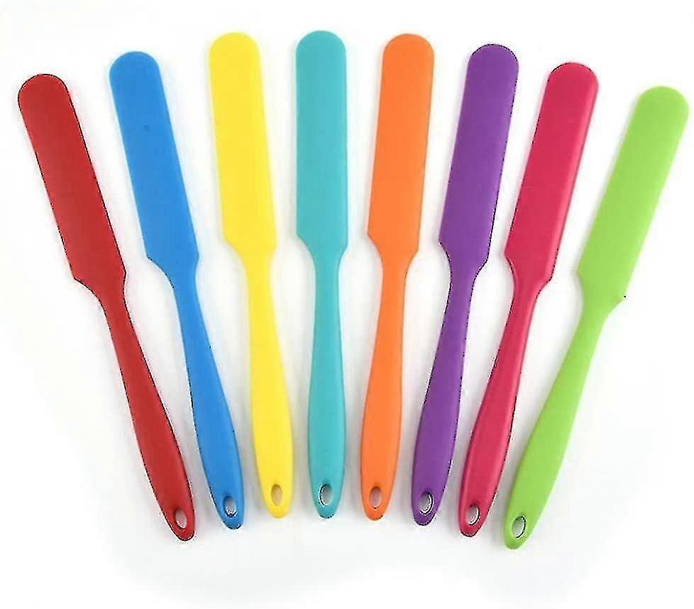 Set de 8 mini non-stick silicon spatule pentru bucătărie multicolore