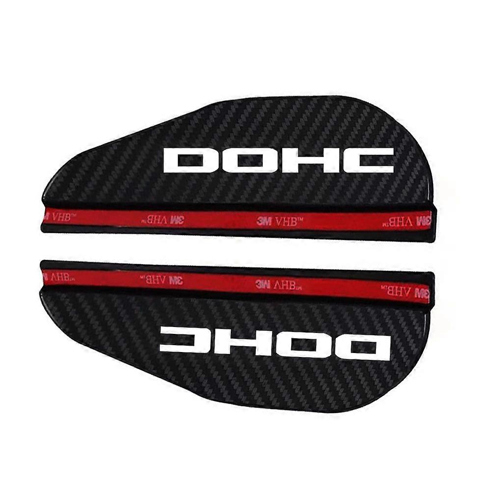 2x Car Rearview Mirror Rain Eyebrow Protector Rain Sticker for Honda Dohc Logo Weatherstrip Car Accessories