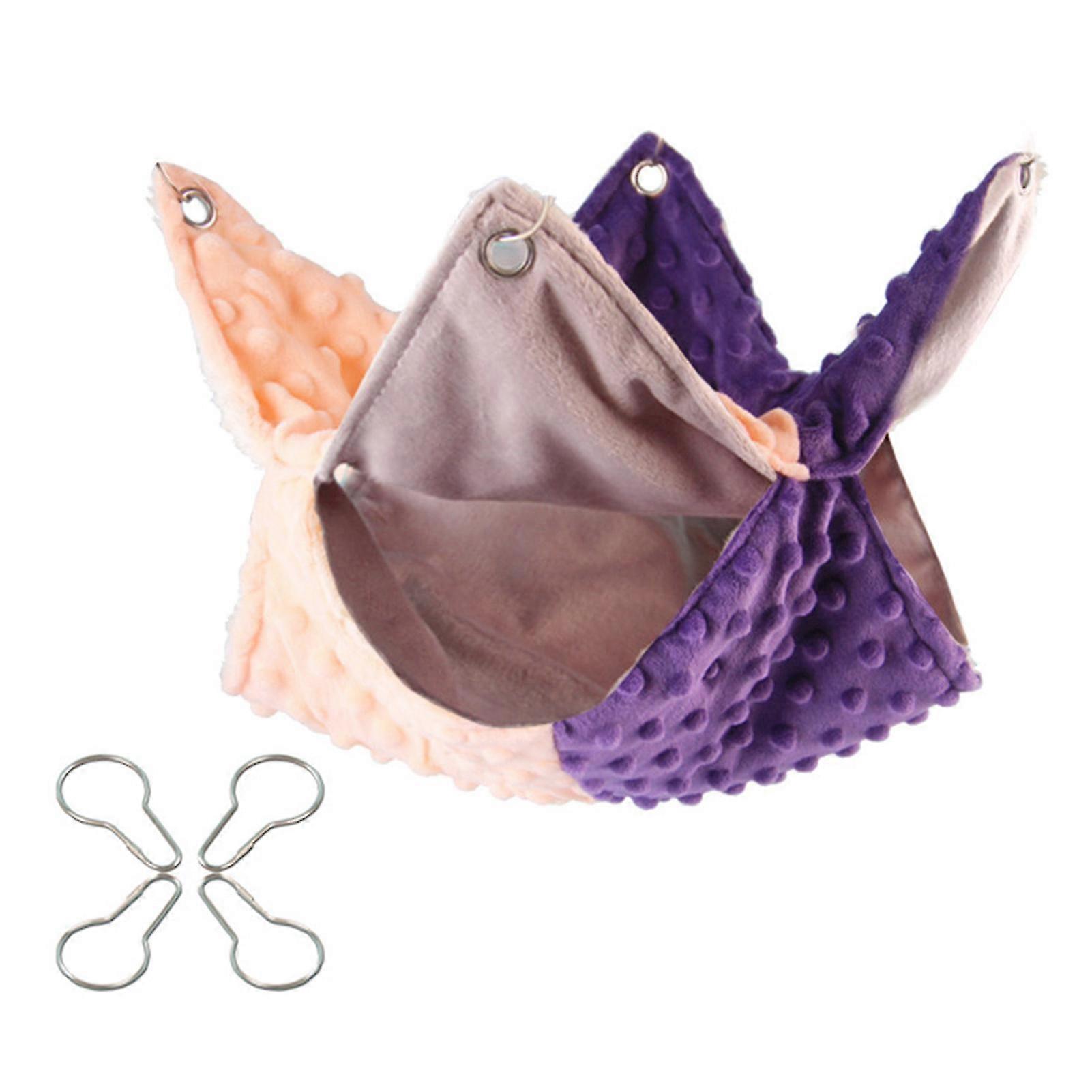 Farfi Hamster Hammock Double-layers Bite Resistant Comfortable Soft Touch Non-shrink Sleeping Breathable Hamster Hammock Parrot Nest Bed For Cage