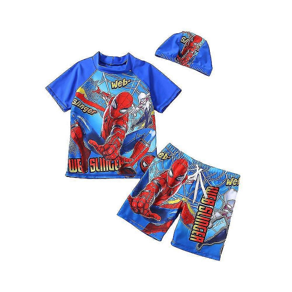 3-7 vuotta Lapset Pojat Spiderman Uimapuvut Uimapuku Cap