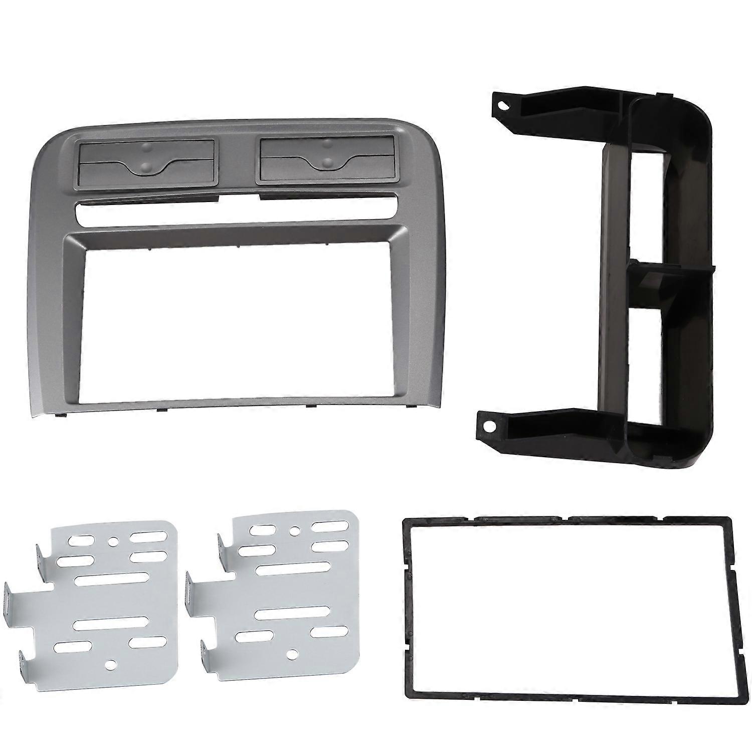 2 Din Car Radio Fascia Fit for Punto 2005-2009 Left Wheel Dash Mounting Installation Trim Frame Ste