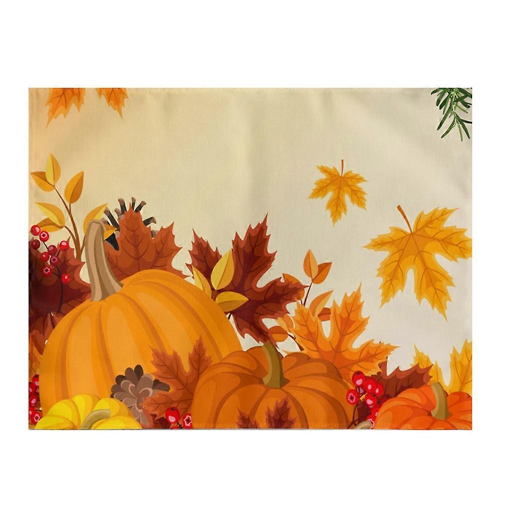 Halloween Patterns Linen Insulation Pad Tablemat Printed Linen Anti-slip Pad