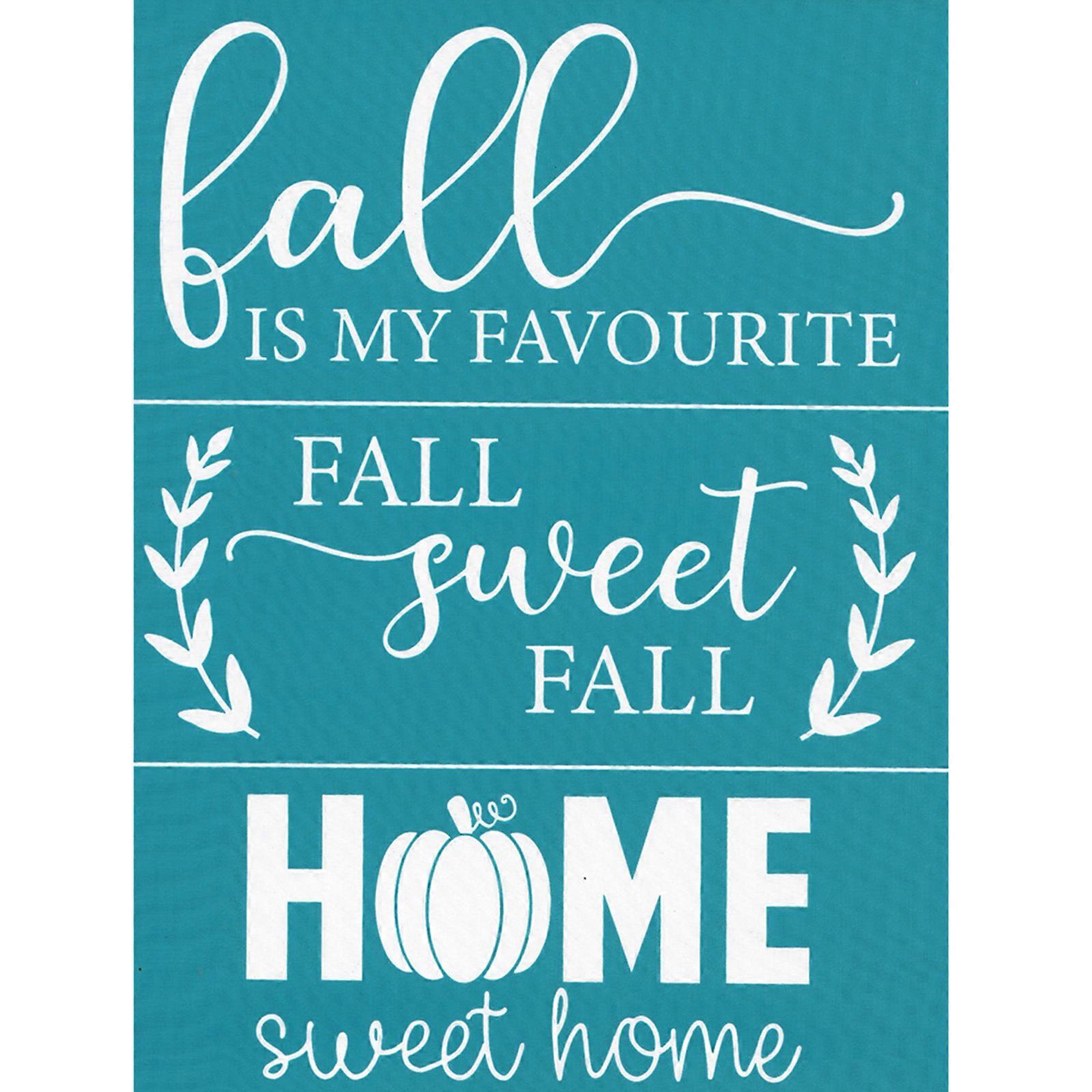 Fall Sweet Letters Self Adhesive Silk Screen Printing Stencil Mesh Transfers