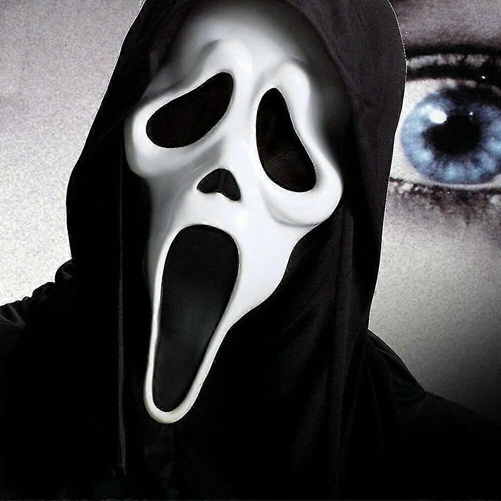 ハロウィーンゴーストフェイスマスク、面白い女性男性スクリームゴーストフェイスマスクパーティーデコレーション、パーティーホラーフルヘッドマスク