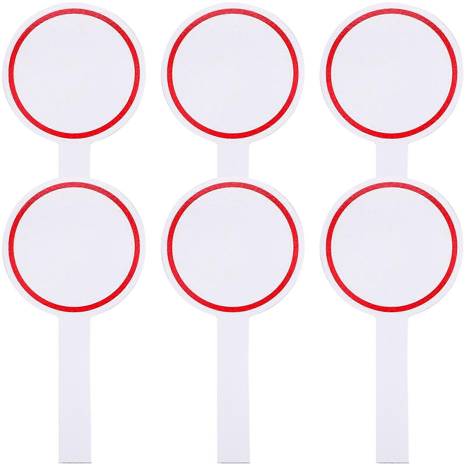 6Pcs Game White Boards Single Sided Paddles Handheld Whiteboards Padding Whiteboards
