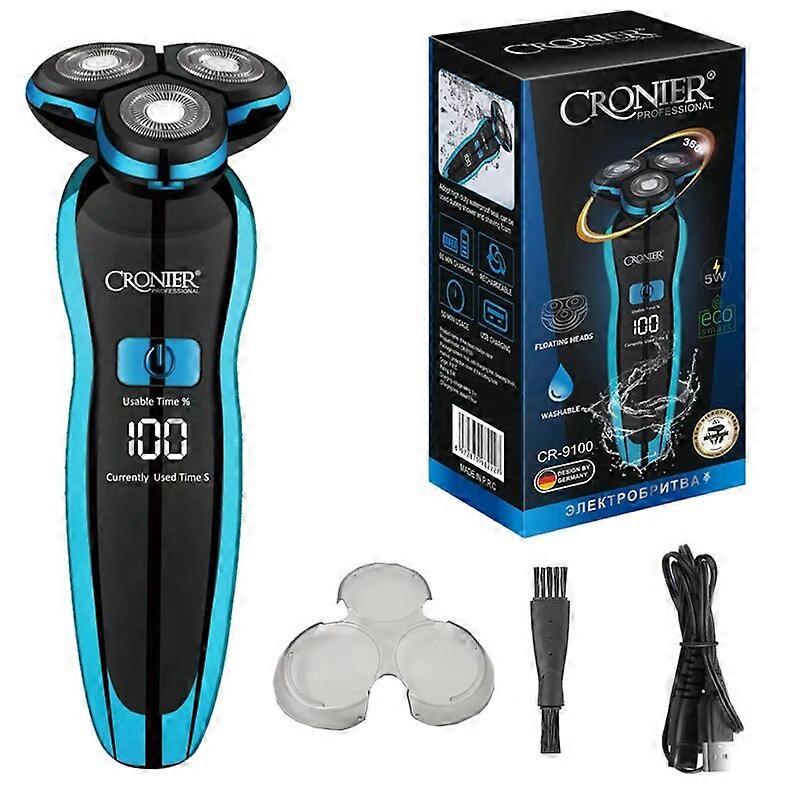 Wet Dry Electric Shaver For Men Beard Electric Razor Facial Shaving Machine Rechargeable LCD Display 3D Floating Head System