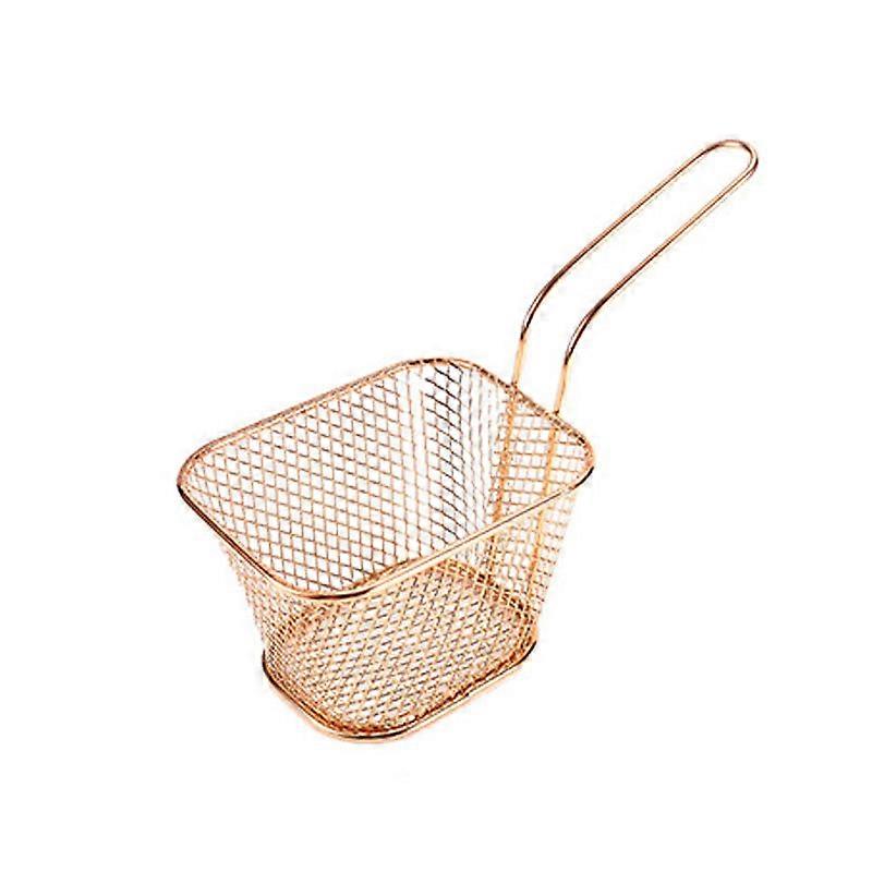 Chip Serving Frying Baskets Mini Chip Baskets with Handle Chef Chrome Fry Basket Set,Stainless Steel French Fry