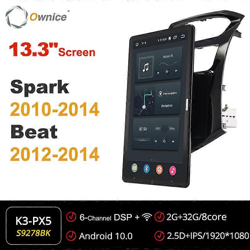 Tesla style PX6 13.3" DSP Android 10.0 Car DVD Player Auto Rotatable Navigation GPS For Chevrolet Spark 2010-2014 Stereo Radio