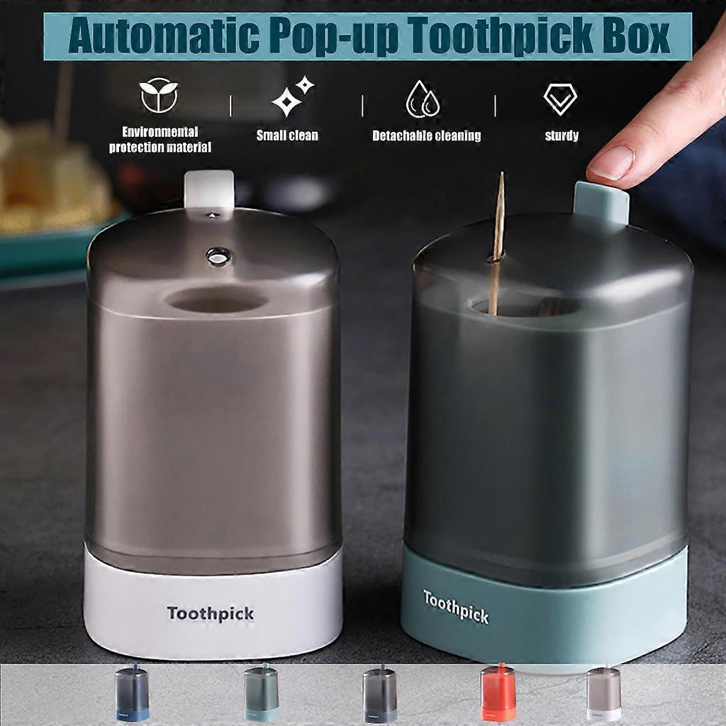 Automatic Pop-up Toothpick Box Holder Container Portable Toothpick Dispenser Home Automatic Non Touch Toothpick Holders