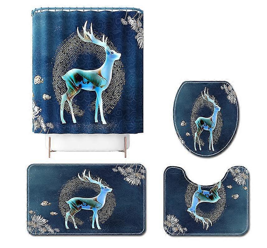 Mng Patterned Elk Toilet Floor Mat