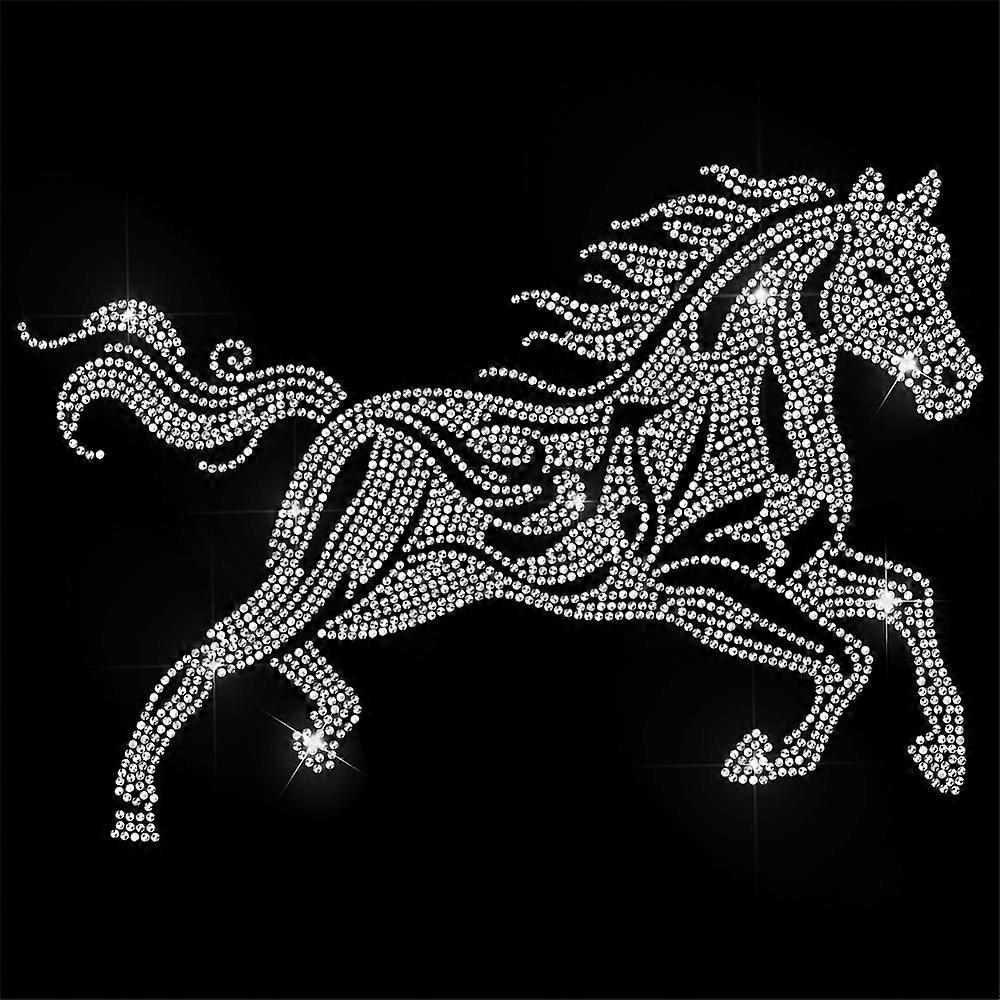 Glass Hotfix Rhinestone Iron on Appliques Costume Accessories for Clothes Bags Pants Horse 297x210mm