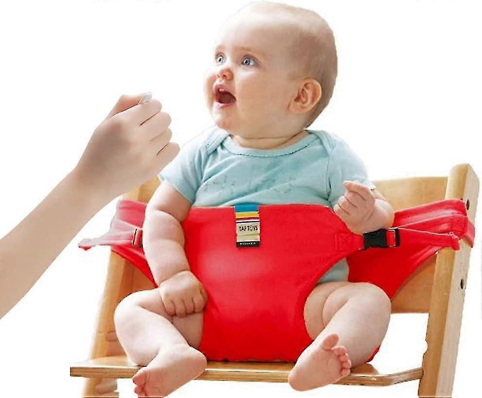 Seggiolone di sicurezza, portatile, con spallacci, rosso