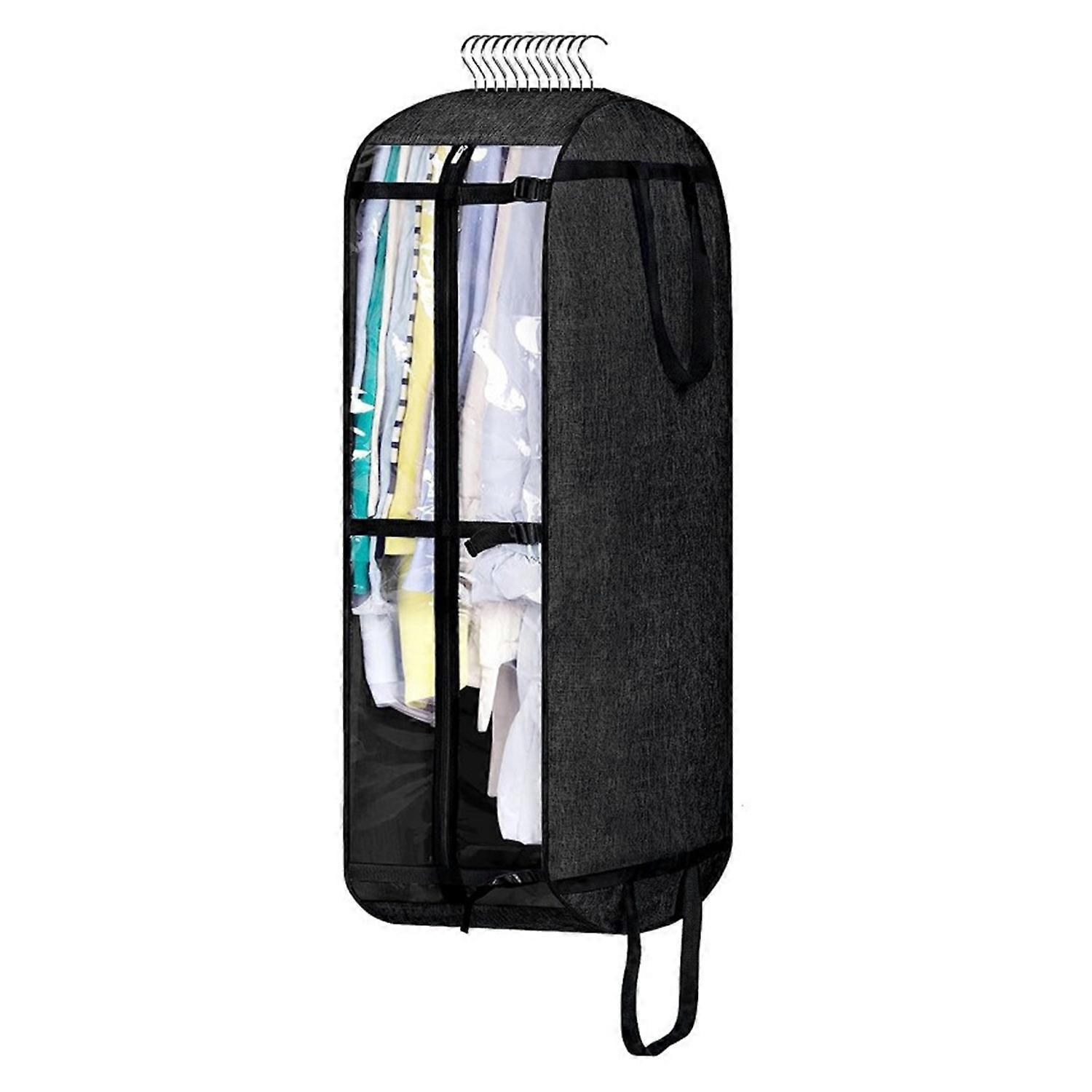 Clothing Dust Cover Large Capacity Adjustable Width Foldable Wardrobe Woolen Coat Dust Cover Garment