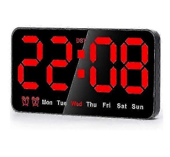 Clock，Digital Wall Clock, 9Inch LED Digital Clock Large Display with 12/24H, Big Digits,Small Silent Wall