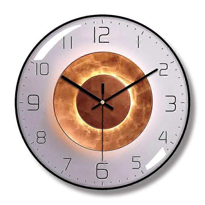 12 Inch Wall Clock Silent Non Ticking, Preciser Modern Style Decor Clock for Home, Office Black E