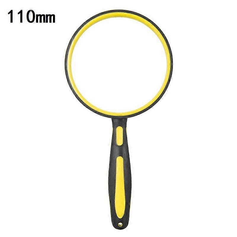 Portable Yellow Magnifying Glass 110mm Diameter Lens is Suitable for Reading Books and Newspapers f