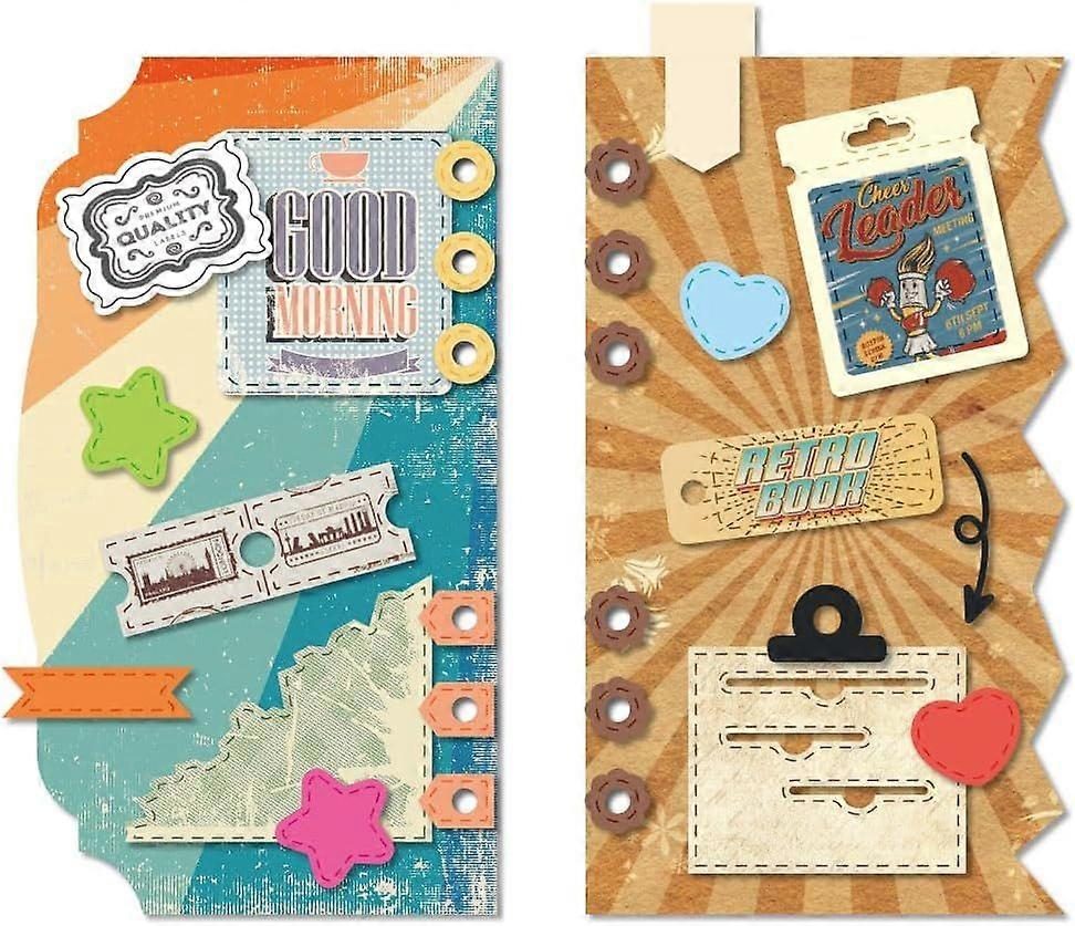 Planner Essentials Cutting Dies Plan Folder Pages Die Cut Carbon Steel Die Cuts Card Stencils Scrapbooking Embossing Template for Loose-leaf Notebook