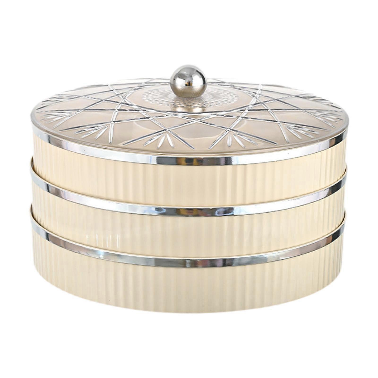 Divided Serving Tray with Lid Dried Fruit Storage Tray Multifunction Multi Layer