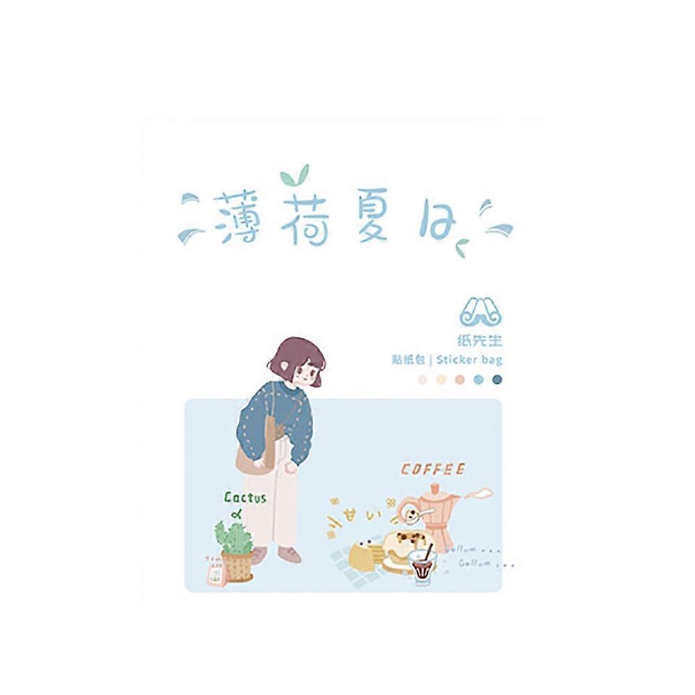 Washi Envelope Beautiful Sticker for Notebook Diary Book Hand Account(Mint Summer)