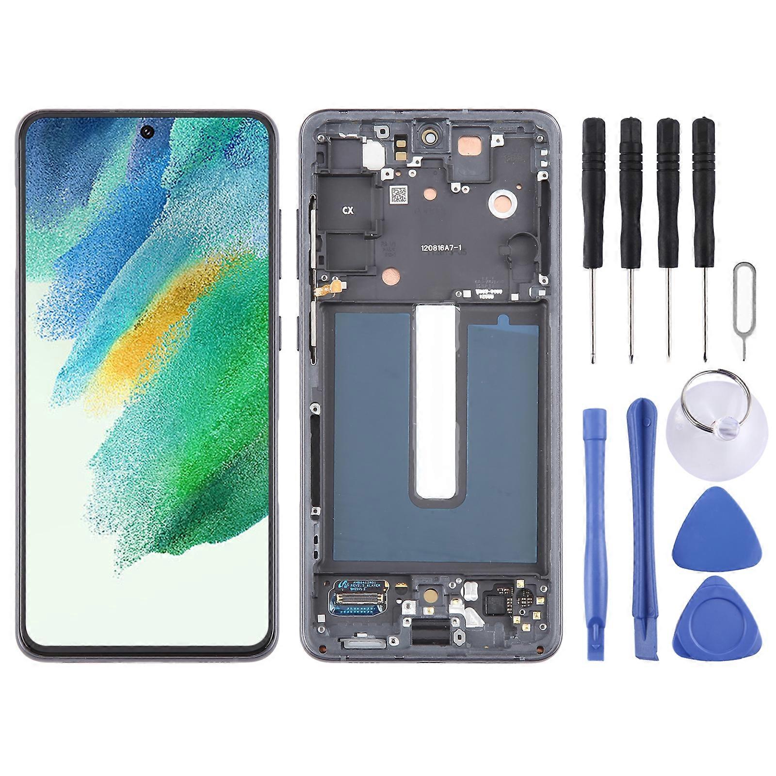 For Samsung Galaxy S21 FE 5G SM-G990B COMPATIBLE LCD Screen Digitizer Full Assembly with Frame